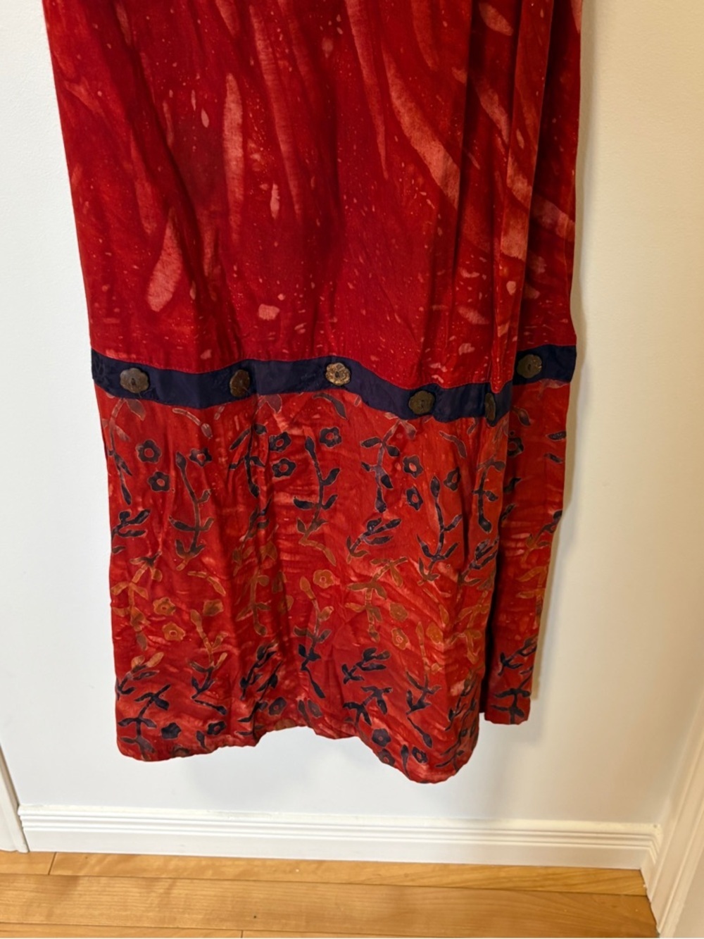 Equinoxe Celestial 90s Boho Maxi Hippy Dress Size M Colourful Buttons - Picture 6 of 15